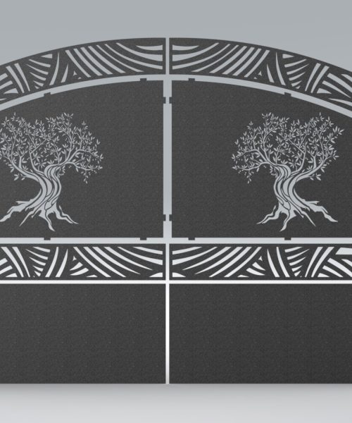 Conception 3D portail arbre sur mesure Découpe Laser