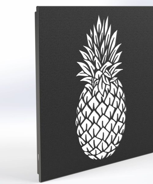 Conception 3D panneau ananas sur mesure Découpe Laser